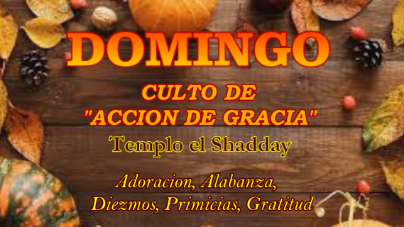 Culto de Accion de Gracias